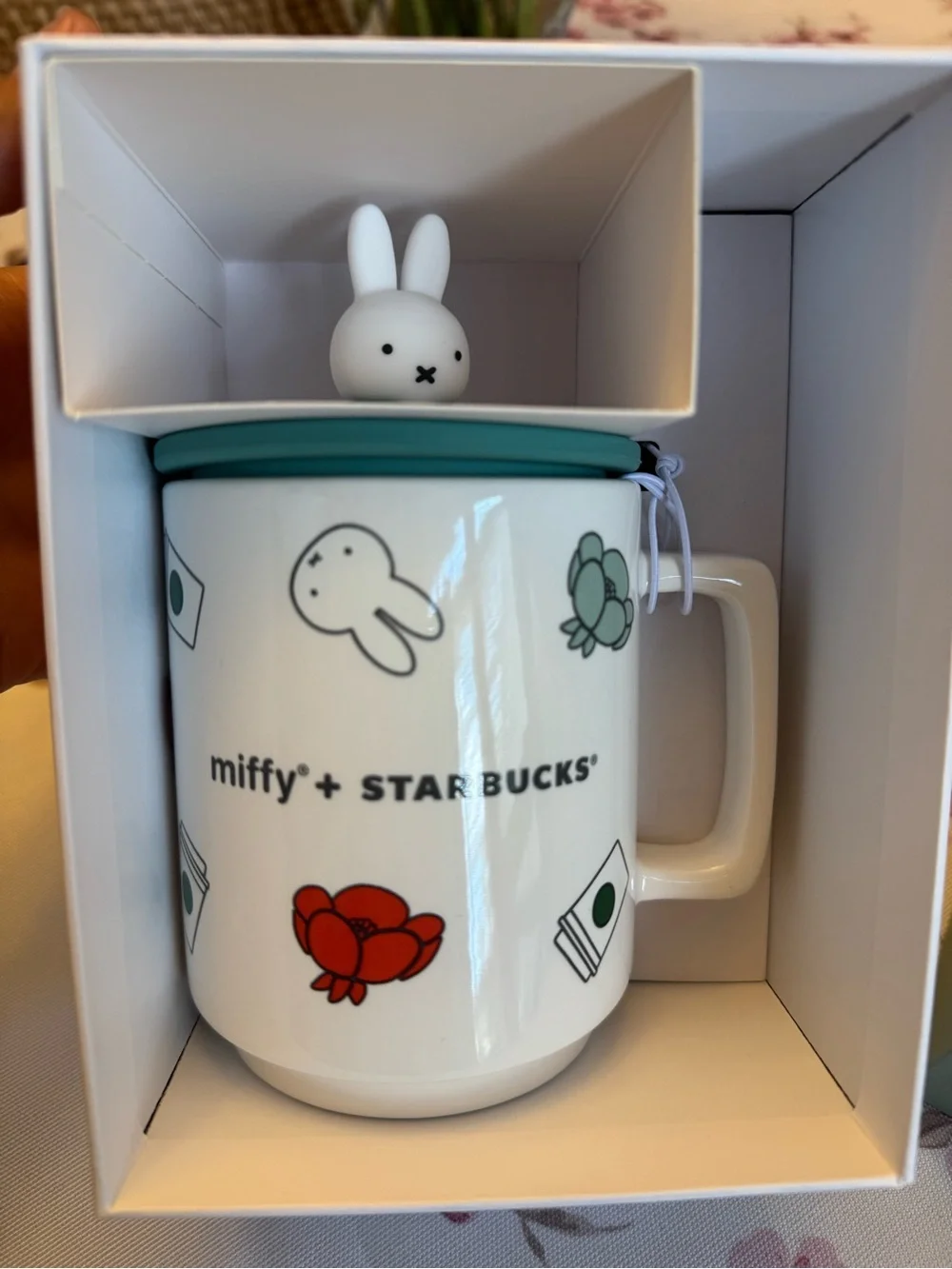 Miffy x Starbucks Ceramic Mug w/ Miffy Topper & Original Box NEW